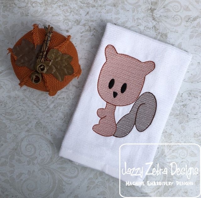 640x632 Squirrel Primitive Sketch Embroidery Design - Primitive Sketch