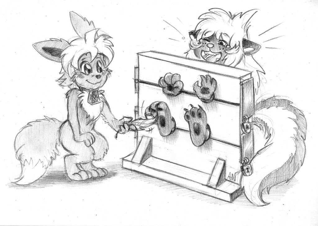 1024x727 Sketch Commission Spark And Primrose By Tiamatart - Primrose Sketch