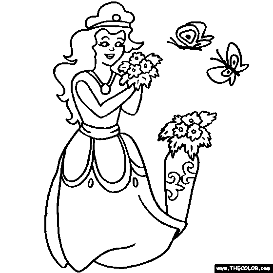 560x560 Prince And Princess Online Coloring Pages - Prince And Princess Sketch