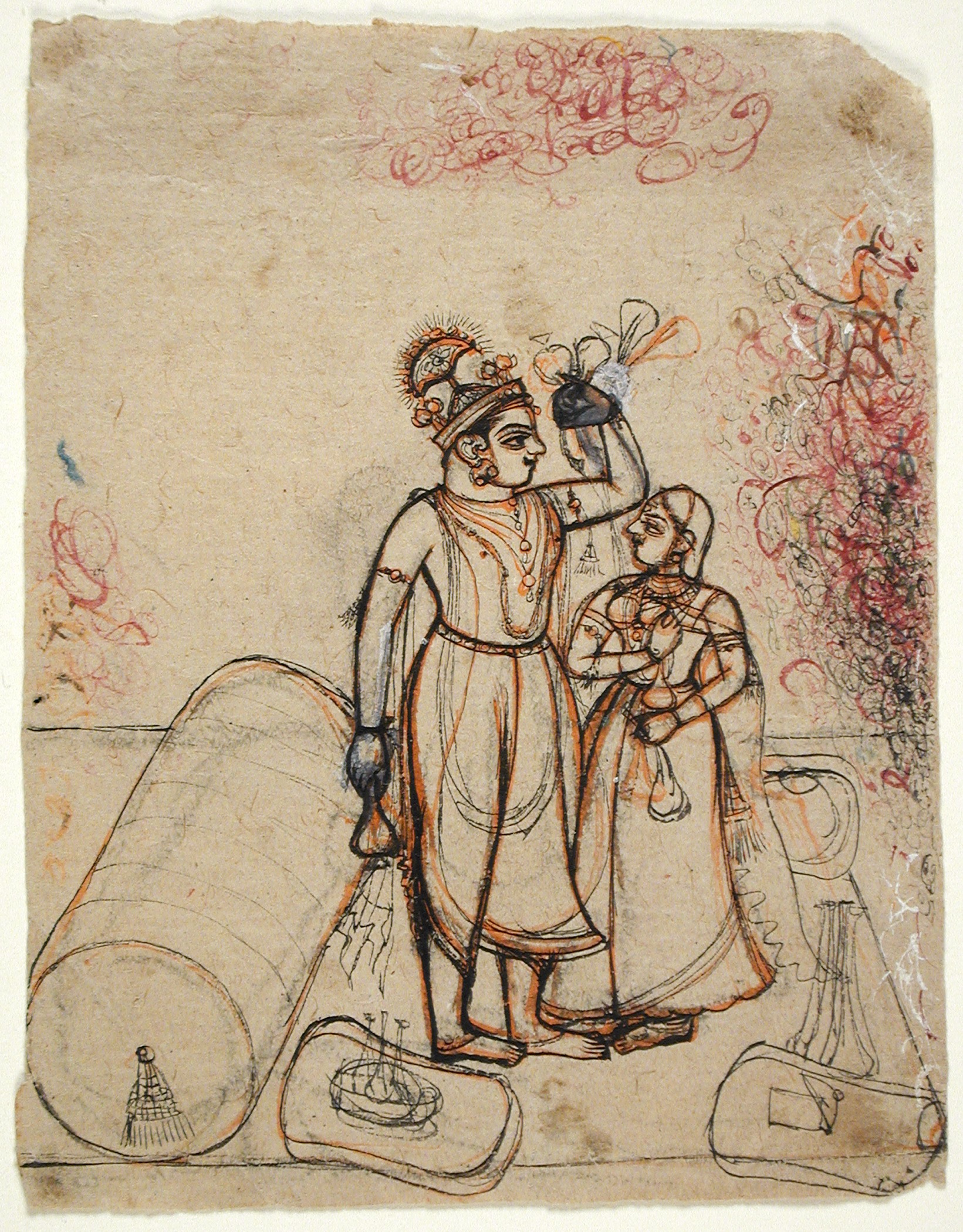 1641x2100 Fileprince And Princess In The Guise Of Krishna And Radha - Prince And Princess Sketch