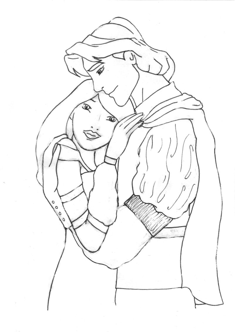 800x1131 Prince And Princess Sketch Drawing Skill - Prince Sketch