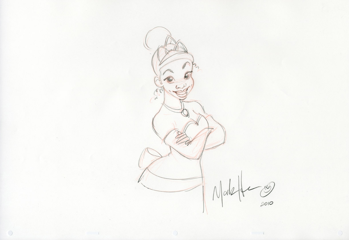 1219x840 Mark Henn - Princess And The Frog Sketch