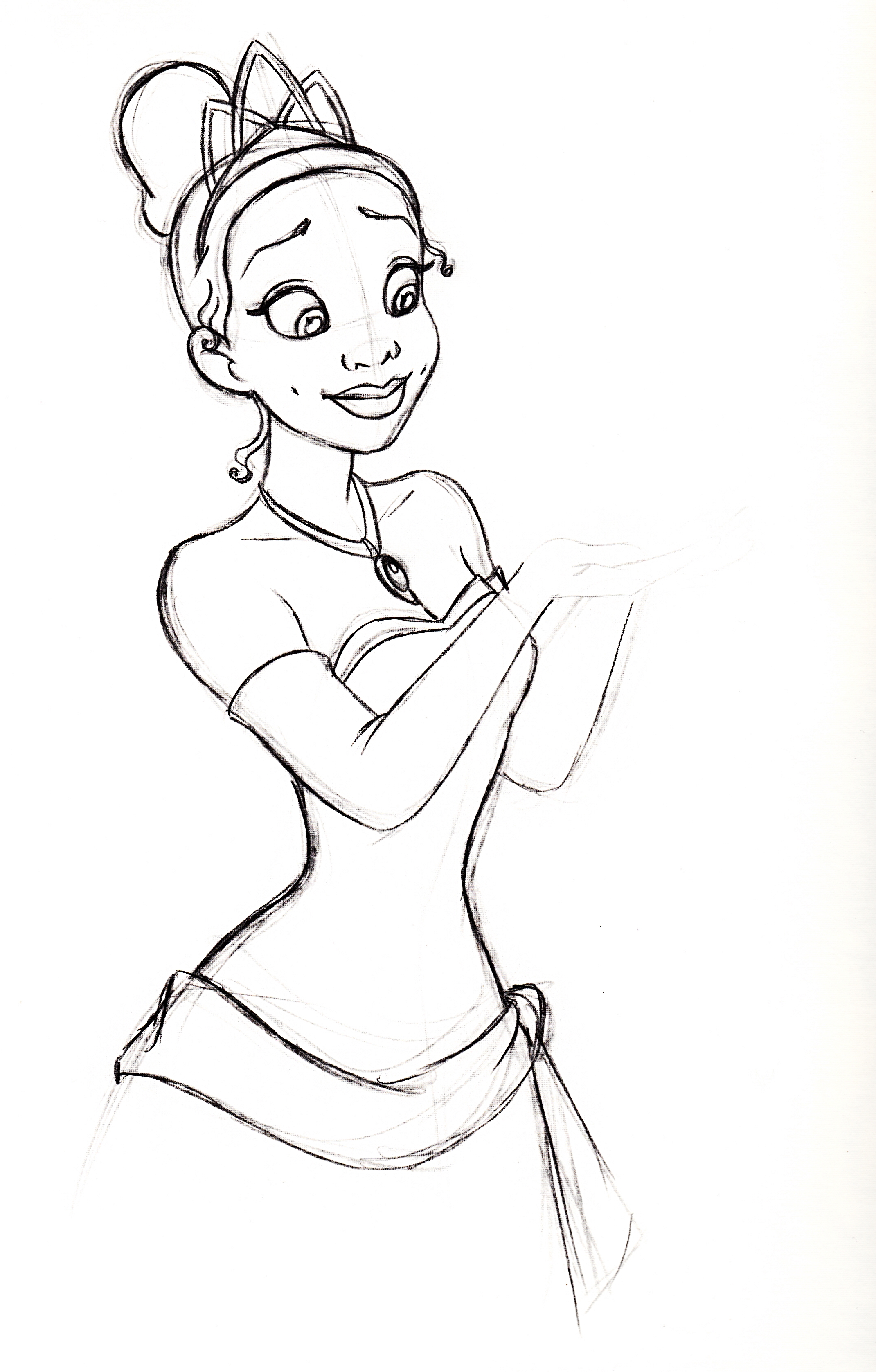 2141x3354 Walt Disney Characters Images Walt Disney Sketches - Princess And The Frog Sketch