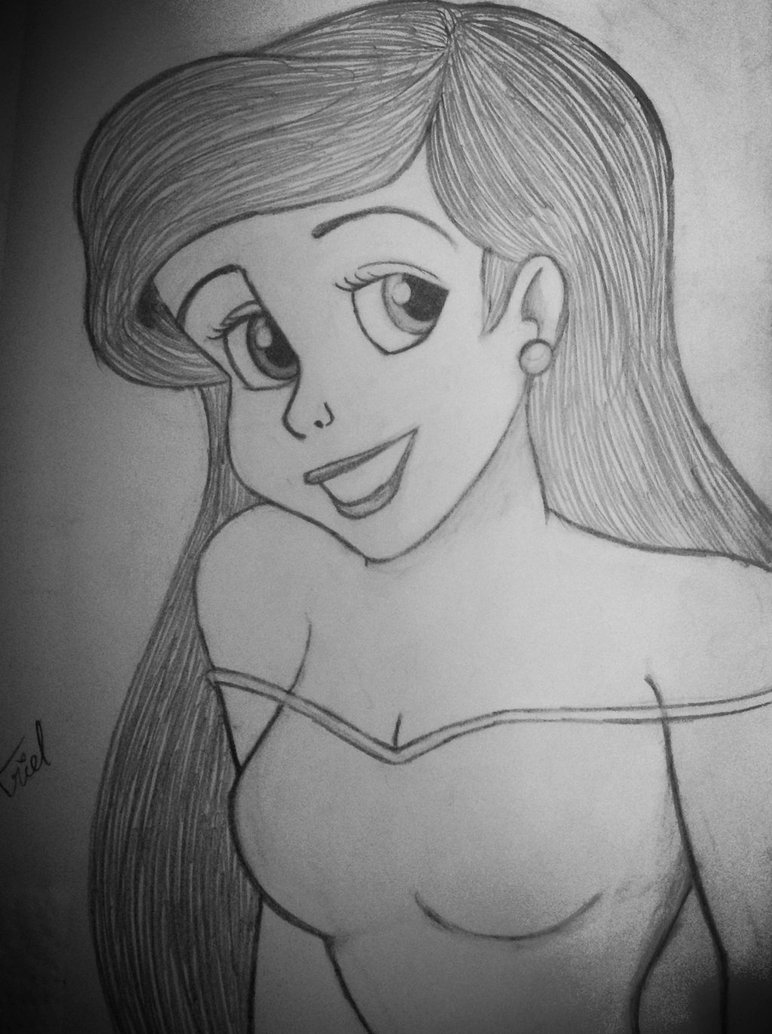 772x1034 Princess Ariel Sketch By Bobalily - Princess Ariel Sketch