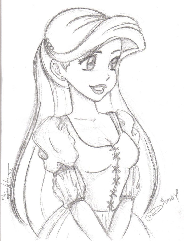 781x1022 Ariel Drawings Ariel Sketch By Jupta Disney Art - Princess Ariel Sketch