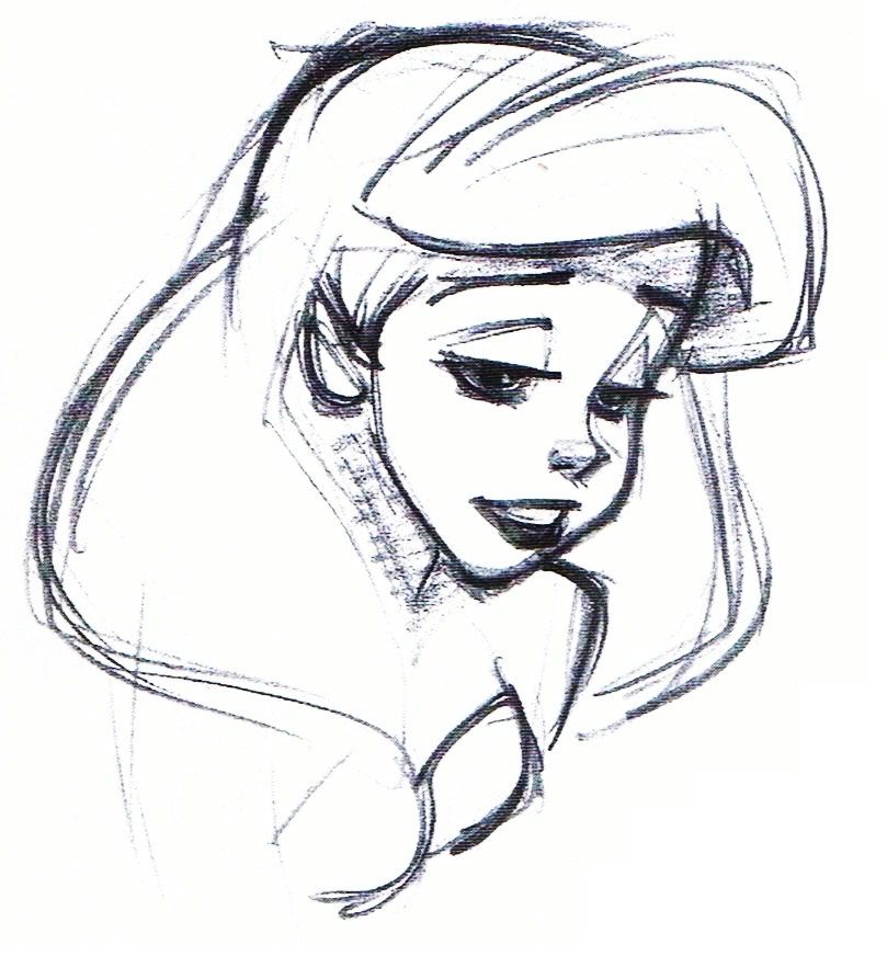 809x872 Ariel Sketch Ariel, Sketches And Dreamworks - Princess Ariel Sketch