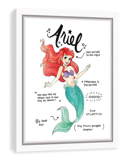 452x543 Artissimo Designs Disney Princess Ariel Diary Sketch Framed - Princess Ariel Sketch