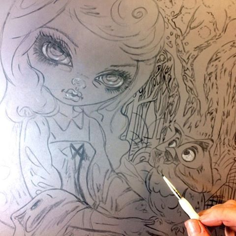 480x480 Jasmine Becket Griffith First Look - Princess Aurora Sketch