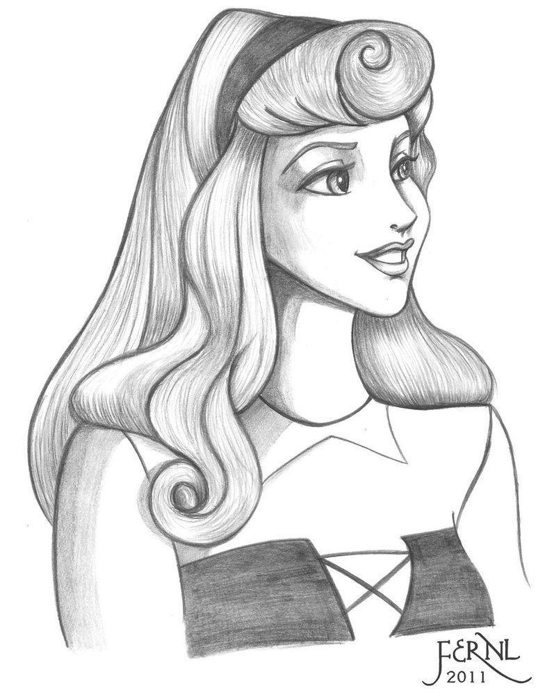 794x1006 Princess Aurora Sketch By Fernl - Princess Aurora Sketch