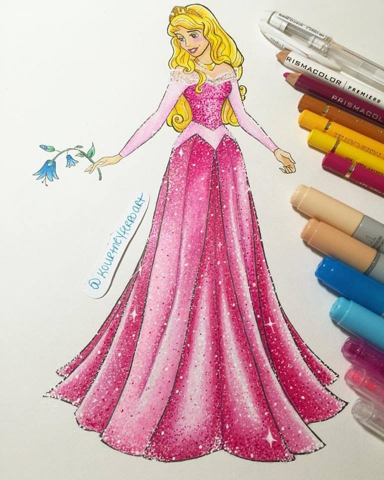 Princess Aurora Sketch at PaintingValley.com | Explore collection of ...