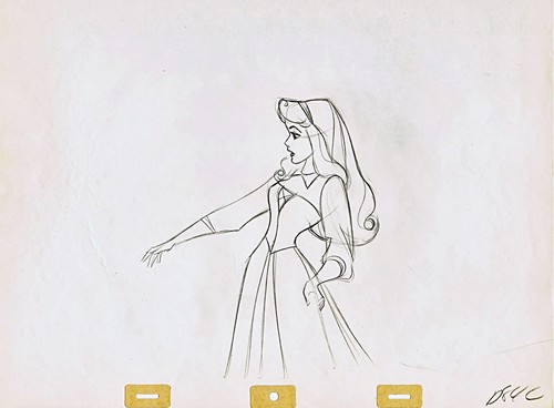 500x368 Walt Disney Figuren Bilder Walt Disney Sketches - Princess Aurora Sketch