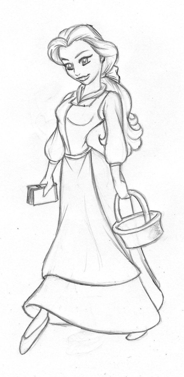 626x1277 Disney - Princess Belle Sketch