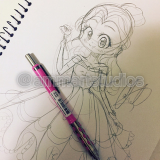 320x320 A Sketch Of Princess Belle From The Movie Created By Disney - Princess Belle Sketch