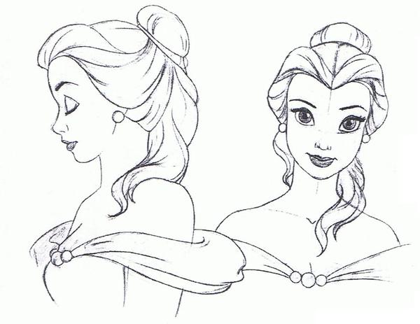 600x463 Disney Princesses... (Belle Wip) - Princess Belle Sketch
