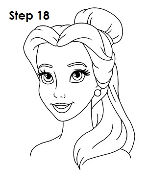 Princess Belle Sketch At Paintingvalley Com Explore Collection