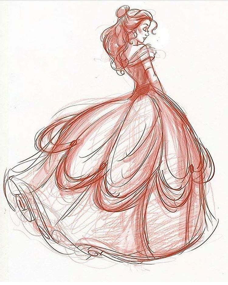 750x937 Pin By Kearyn Vos On Beauty And The Beast Beast - Princess Belle Sketch