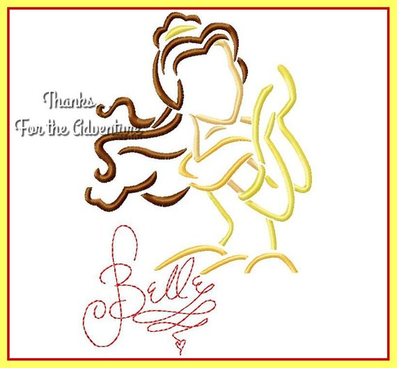 570x528 Princess Belle From Beauty And The Beast Autograph Combo Etsy - Princess Belle Sketch