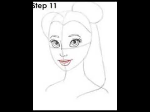 480x360 Steps On How To Draw Princess Belle - Princess Belle Sketch