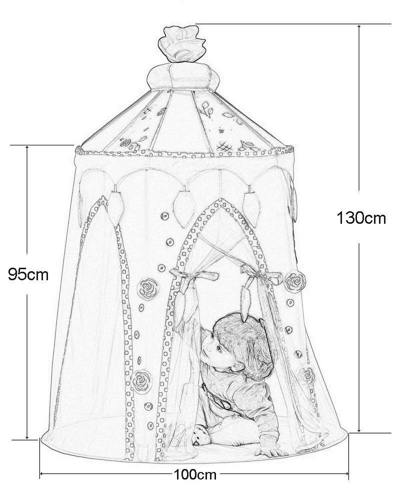800x983 Dream House Portable Kids Hideaway Fairy Princess Castle Girl Play - Princess Castle Sketch