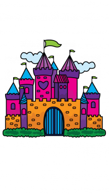 215x382 How To Draw A Castle, Easy Step By Step Drawing Tutorial - Princess Castle Sketch