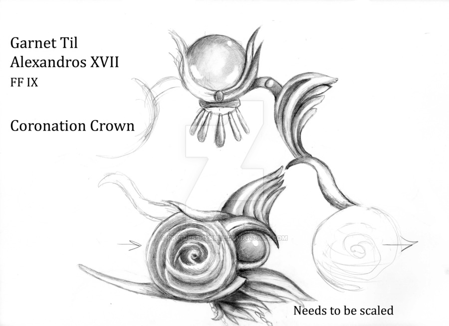 900x654 Princess Garnet - Princess Crown Sketch