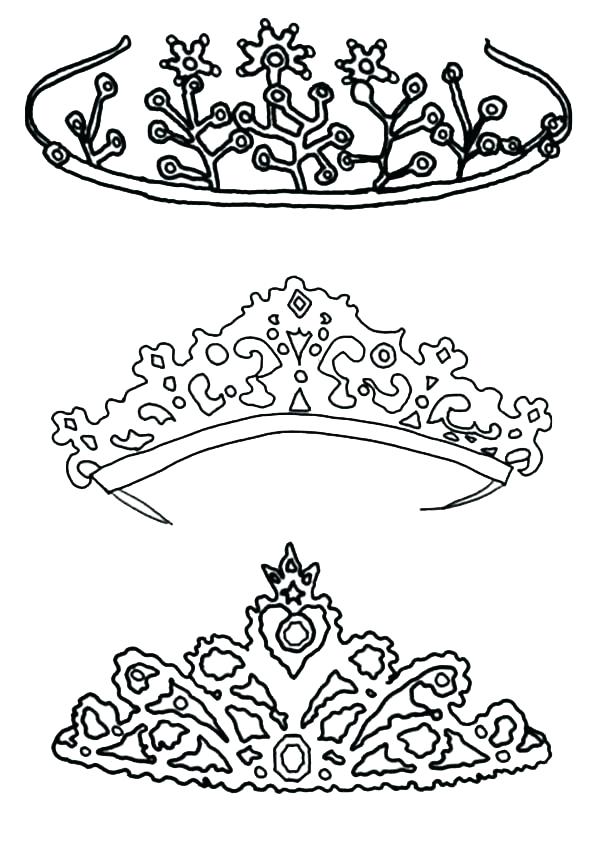 600x844 Tiara Coloring Pages 2758553 - Princess Crown Sketch