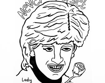 340x270 Princess Diana Etsy - Princess Diana Sketch