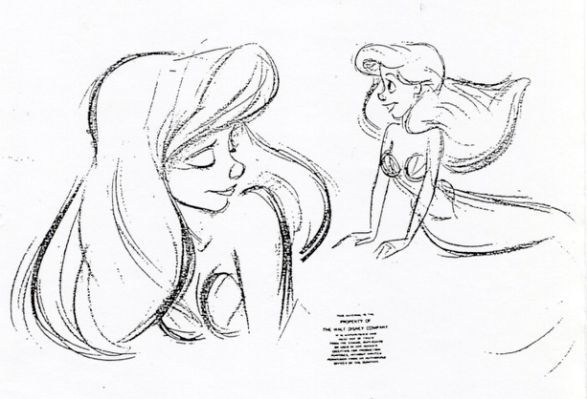 587x399 Walt Disney Sketches - Princess Disney Sketch