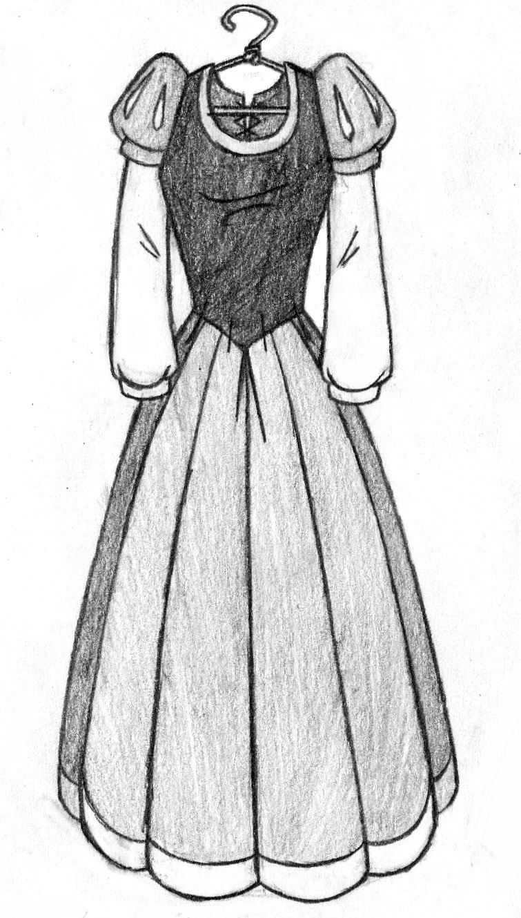 755x1329 Image - Princess Dress Sketch