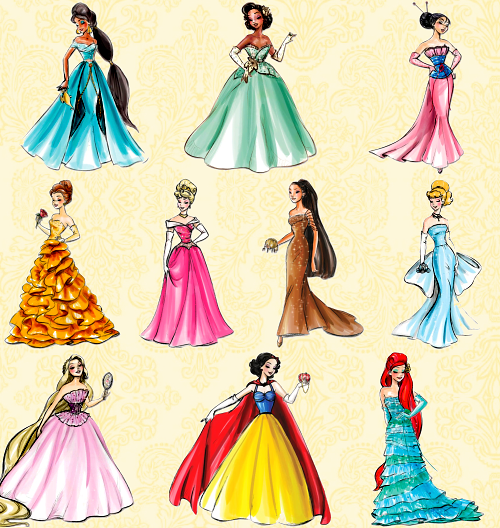 500x528 Disney Princess Dress Sketches Rihanna - Princess Dress Sketch