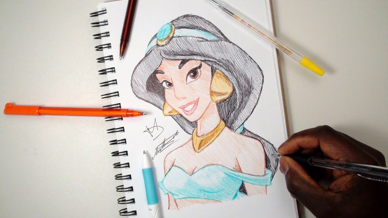 1280x720 Sketch Sunday - Princess Jasmine Sketch