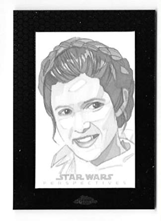 324x445 2014 Star Wars Chrome Perspectives Sketch Princess Leia Robert - Princess Leia Sketch