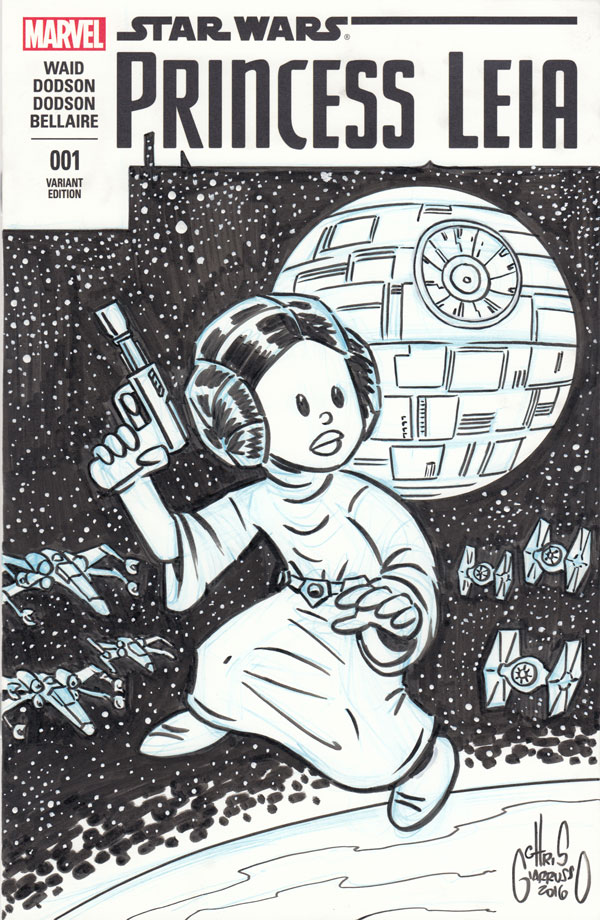 600x920 Princess Leia Sketch Cover Chris Giarrusso - Princess Leia Sketch
