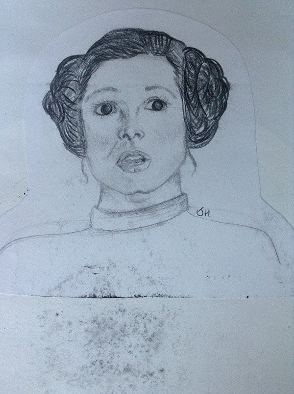 600x803 Princess Leia Sketch On Behance - Princess Leia Sketch