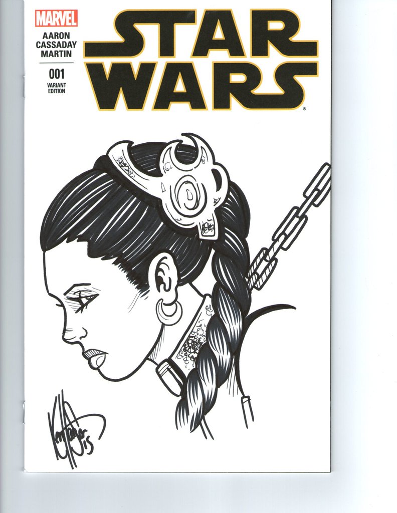 792x1024 Star Wars 1 Ken Haeser Princess Leia Sketch Variant Cover Rodman - Princess Leia Sketch
