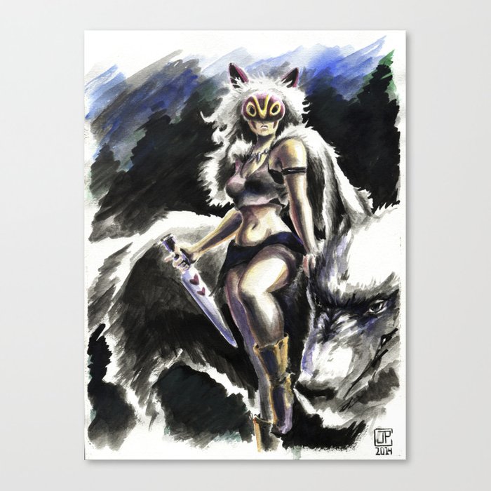 700x700 Princess Mononoke Canvas Print By Jpcortes77 Society6 - Princess Mononoke Sketch