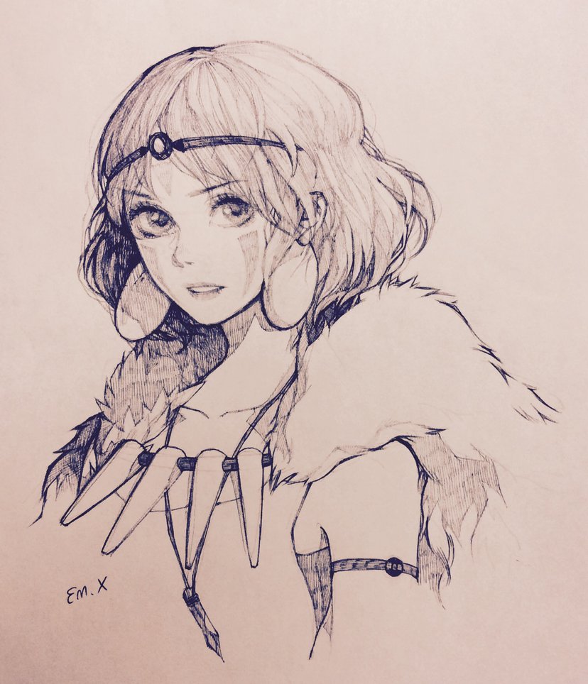 Princess Mononoke Sketch at Explore collection of