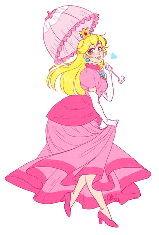 Princess Peach Sketch at PaintingValley.com | Explore collection of ...