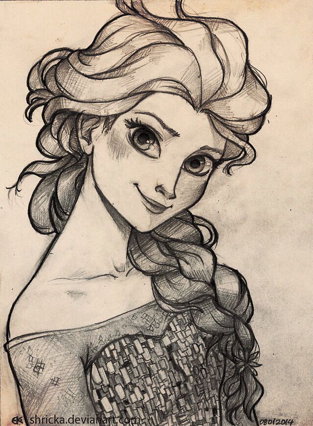 640x870 Disney Princess Sketch No. 7. (Queen) Portraits - Princess Sketch