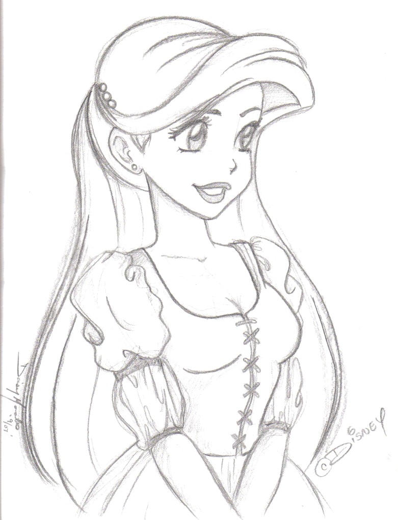 781x1022 Easy Pencil Drawings Of Disney Princesses Princess Sketches Sketch - Princess Sketch