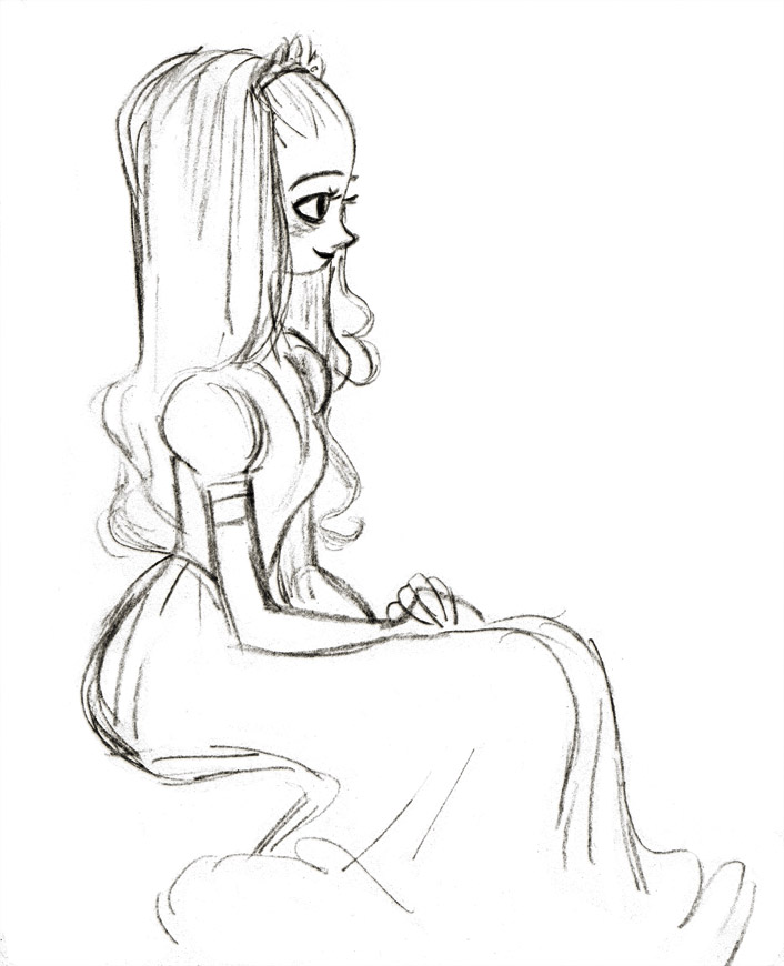 706x870 My Second Princess Sketch... By Devilsmine - Princess Sketch