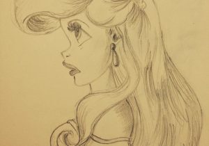 300x210 Pencil Sketches Of Disney Princess Sketch Of Disney Characters In - Princess Sketch