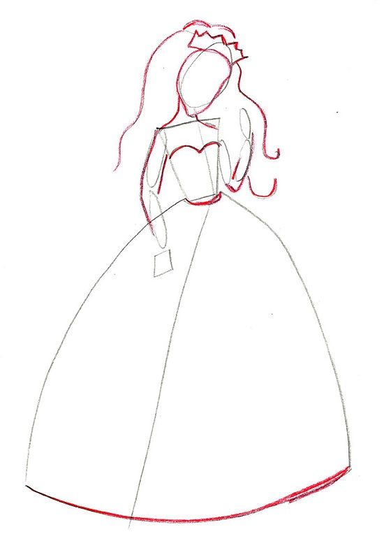 550x774 Princess Sketch Drawing Skill - Princess Sketch