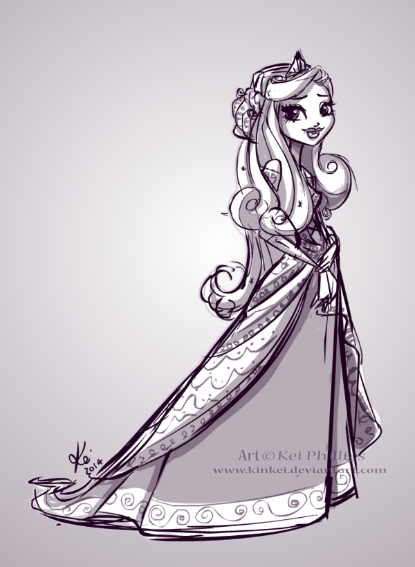 600x819 Princess Sketch By Kinkei - Princess Sketch