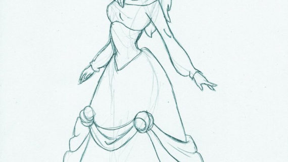 570x320 Sketch Drawing Of My Photo My Princess Sketch By Kaktusik33 On - Princess Sketch