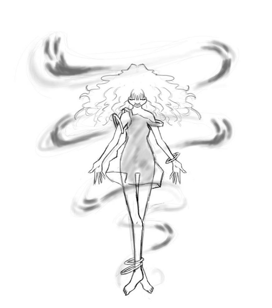 873x988 Nicole Brewis Ghost Princess Sketch. - Princess Sketch Easy