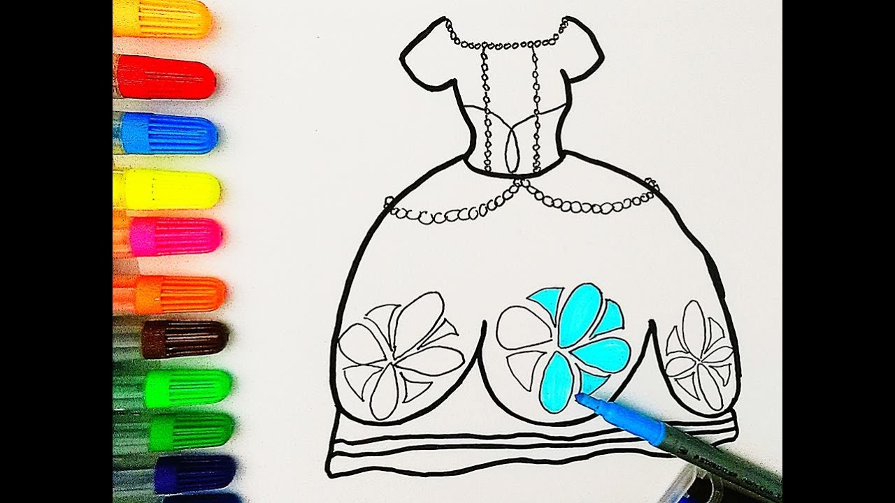1280x720 How To Draw The Skirt Of Sofia Princess, Coloring - Princess Sofia Sketch