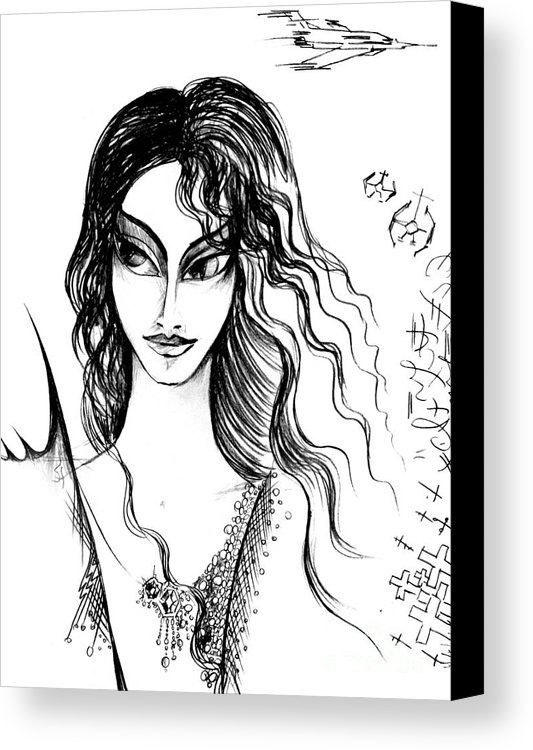 533x750 Young Princess Ameynra. Portrait Canvas Print Canvas Art By - Princess Sofia Sketch