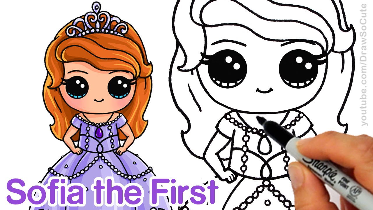 1280x720 How To Draw Sofia The First Step By Step Chibi Disney Princess - Princess Sofia Sketch