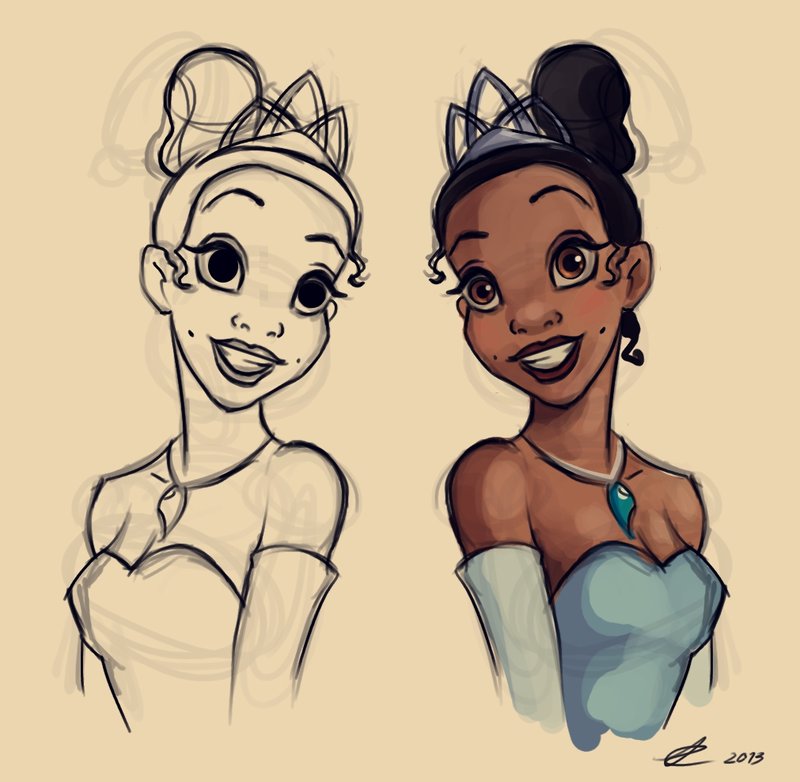 800x782 Princess Tiana - Princess Tiana Sketch